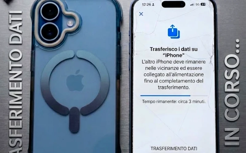 Trasferimento dati tra iPhone in negozio